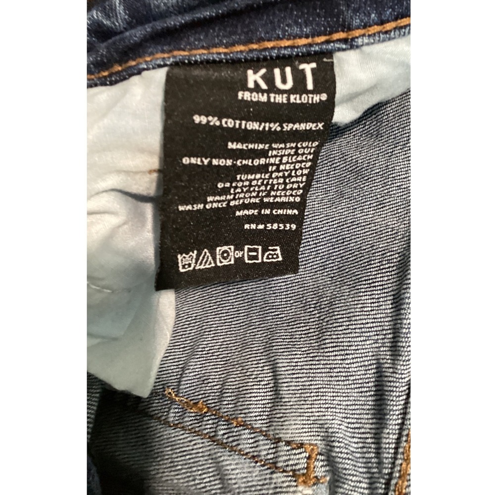 Kut from the Kloth Mia HighRise Skinny Jeans Dark Wash Raw Hem Size 00 KP0995MA2 - Picture 5 of 6
